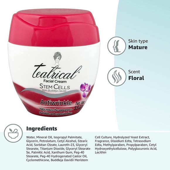 Teatrical Anti-Wrinkle Facial Cream 3.5 oz, Buddleja Davidii Stem Cells Floral - Picture 6 of 6